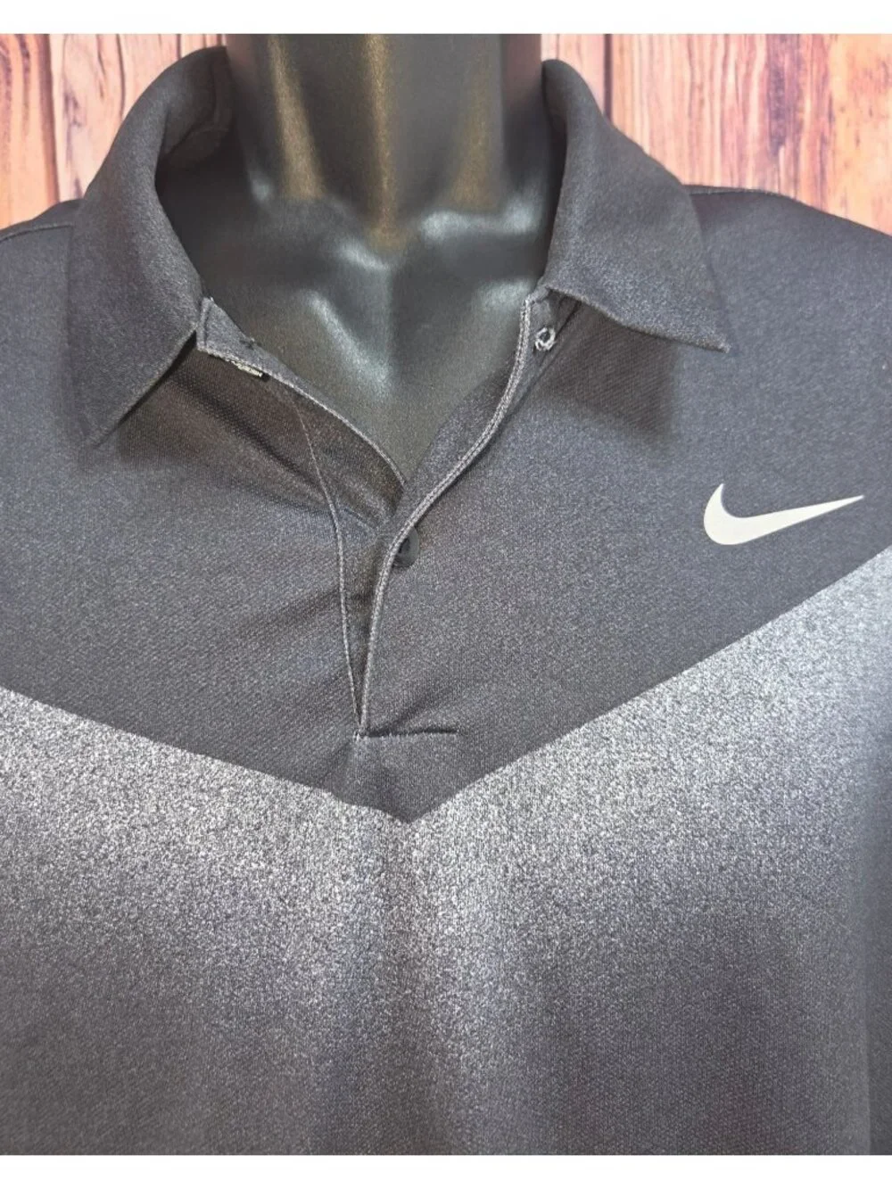 Nike Golf Black Dri-Fit Performance Polo Large